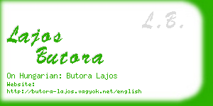 lajos butora business card